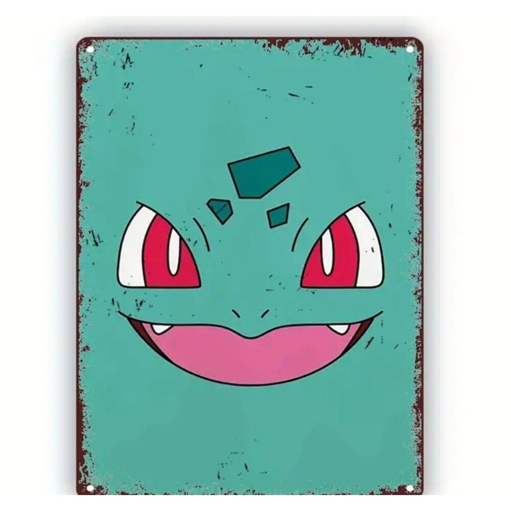 Pokémon‎ bulbasour character metal poster